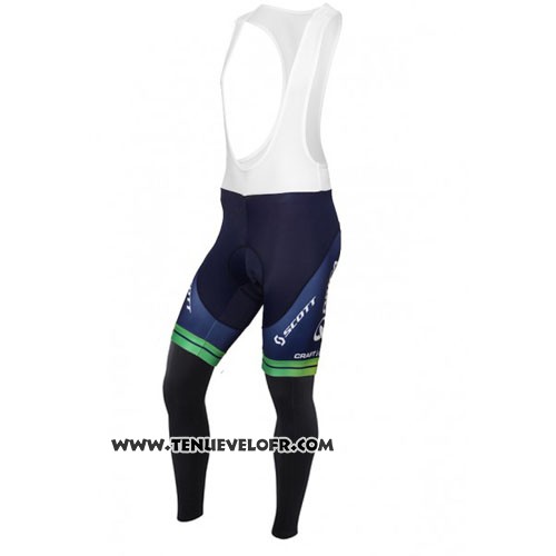 2016 Maillot Ciclismo Orica GreenEDGE Blanc et Bleu Manches Longues et Cuissard